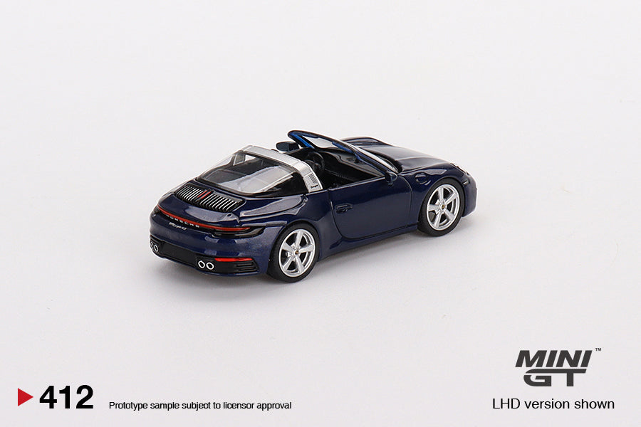 Porsche 911 Targa 4S Gentian Blue Metallic LHD - Mini GT - Scala 1/64 MGT00412