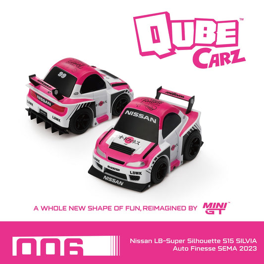 Nissan Silvia S15 LB-Super Silhouette Auto Finesse SEMA 2023 - Mini Gt QUBE Carz Series - QZ00502-BL