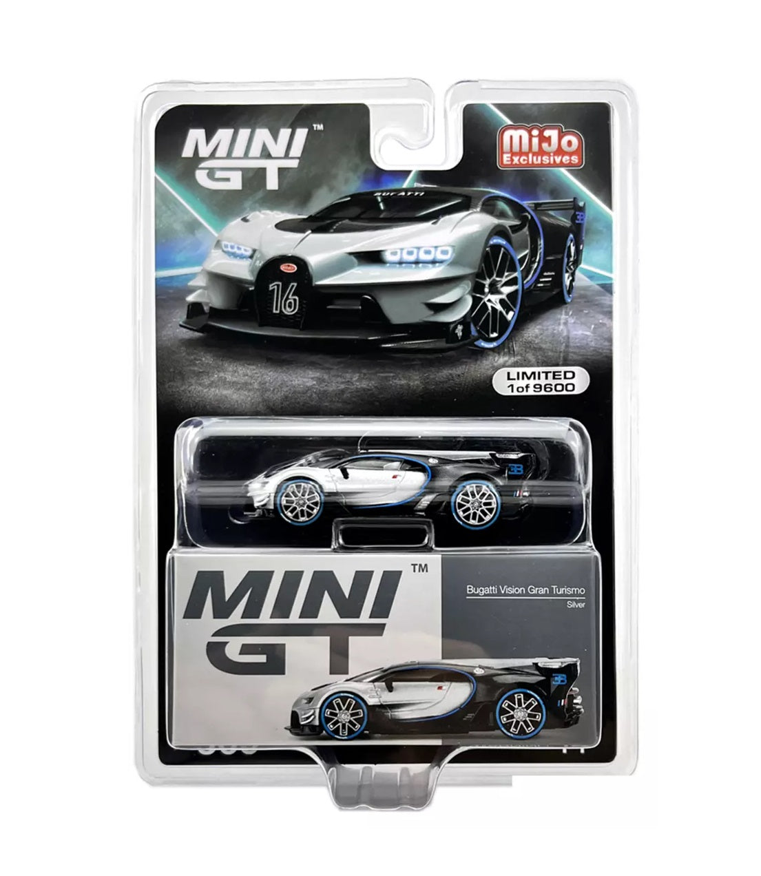 Bugatti Vision Gran Turismo Silver Mini GT Mijo Exclusive - Mini GT - Scala 1/64 MGT00369 Blister