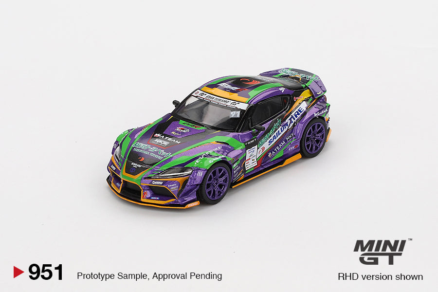 Toyota GR Supra KUHL 2021 D1GP Evangelion Racing - Mini GT - Scala 1/64 MGT00951-BL