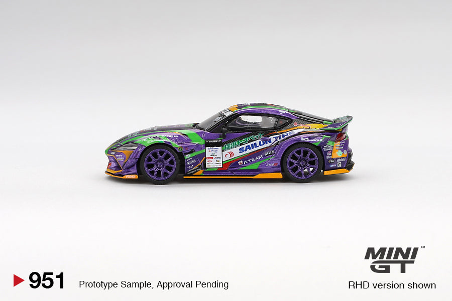 Toyota GR Supra KUHL 2021 D1GP Evangelion Racing - Mini GT - Scala 1/64 MGT00951-BL