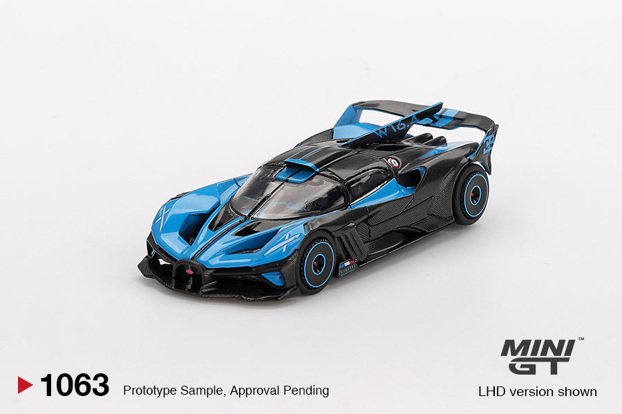 Bugatti Bolide Presentation Black and Blue 2024 (LHD) - Mini GT - Scala 1/64 MGT01063-L