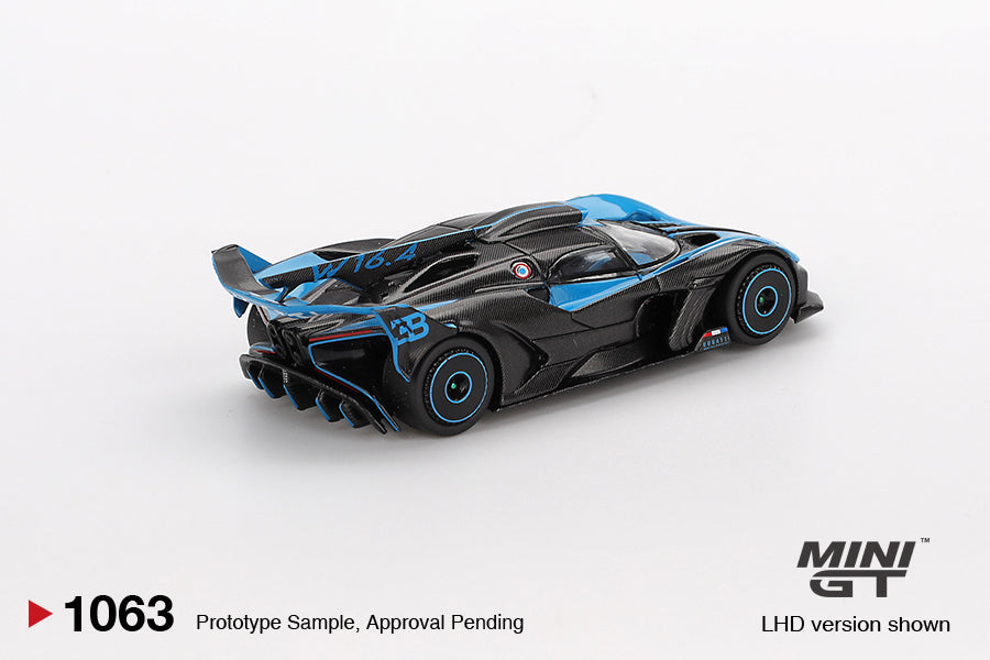 Bugatti Bolide Presentation Black and Blue 2024 (LHD) - Mini GT - Scala 1/64 MGT01063-L