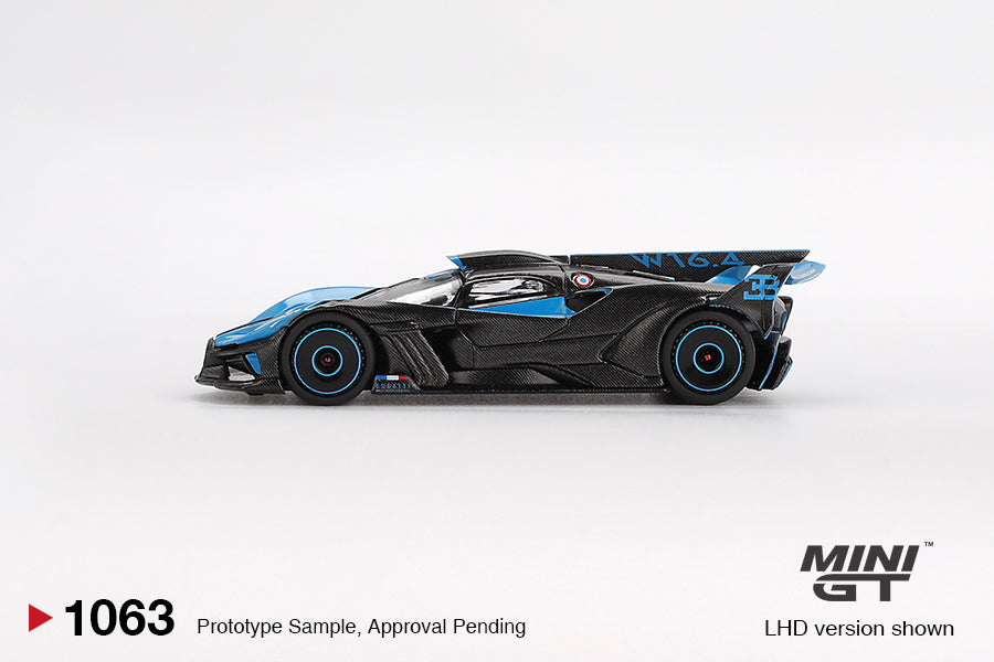 Bugatti Bolide Presentation Black and Blue 2024 (LHD) - Mini GT - Scala 1/64 MGT01063-L