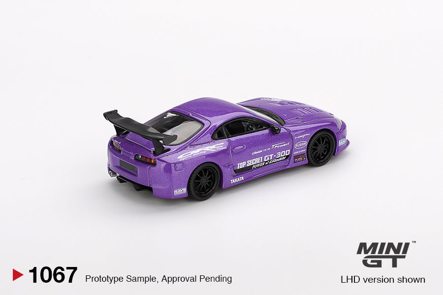 Toyota Supra (A80) GT-300 Top Secret Purple 2014 (LHD) - Mini GT - Scala 1/64 MGT01067-BL Blister Packaging