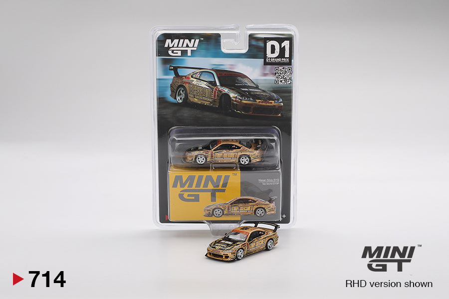 Nissan Silvia (S15) Top Secret D1GP - Mini GT - Scala 1-64 MGT00714-BL Blister Packaging