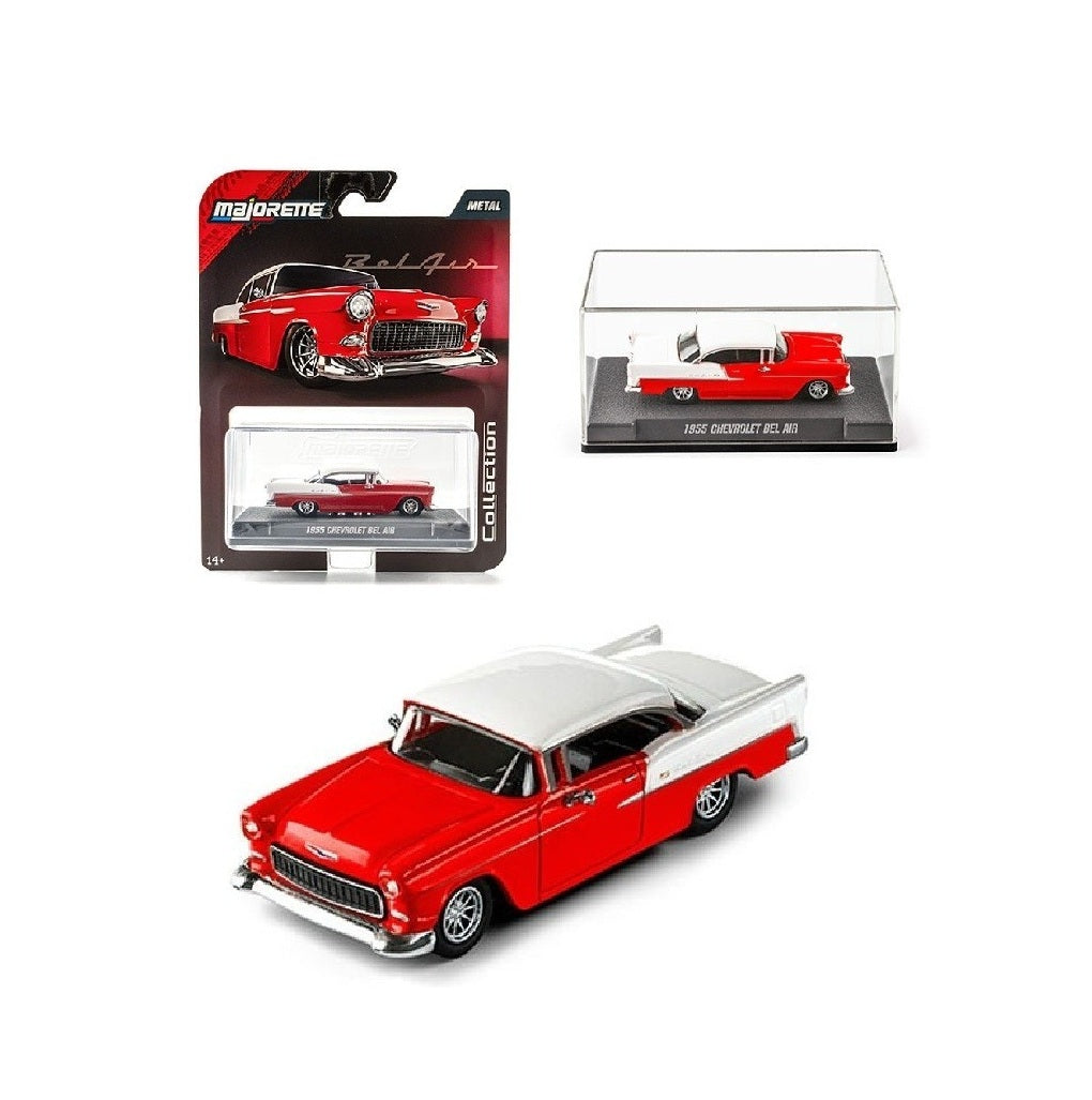 1955 Chevrolet Bel Air Red Series Collection - Majorette - Scala 1/64