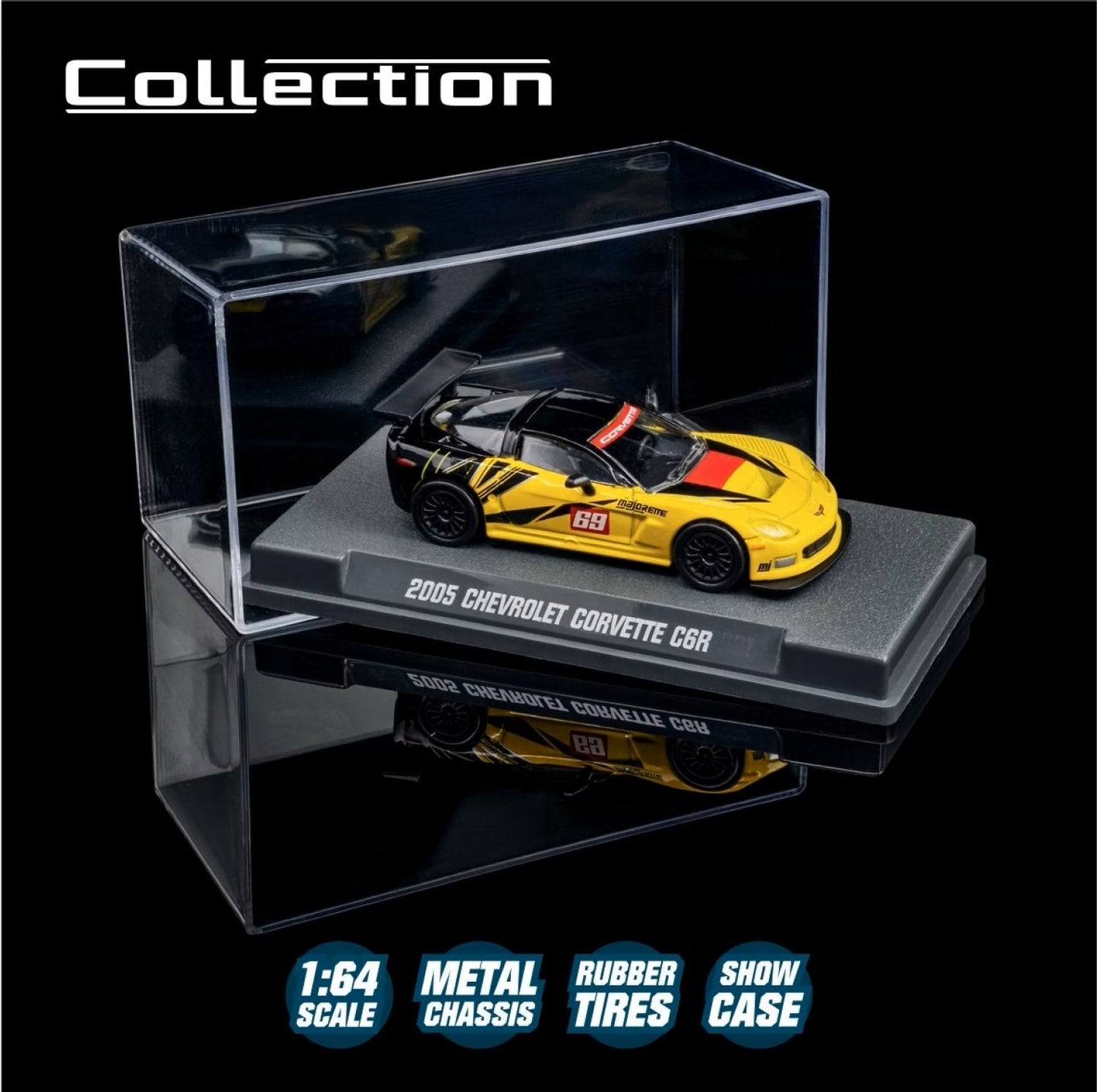 2005 Chevrolet Corvette C6 R Series Collection - Majorette - Scala 1/64