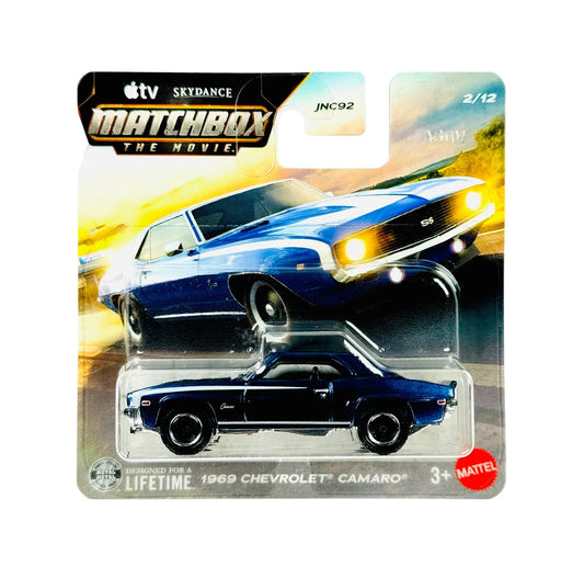 1969 Chevrolet Camaro Blue - The Movie - Matchbox - Scala 1/64 Circa