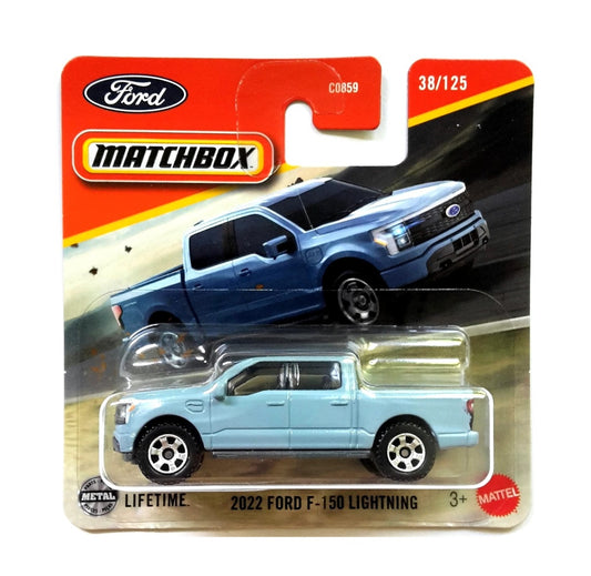 2022 Ford F-150 Lightning Light Blu #38 - Matchbox - Scala 1/64 Circa