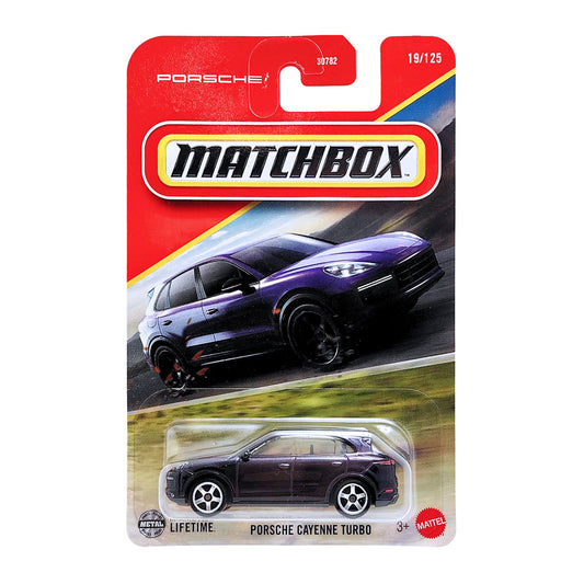 Porsche Cayenne Turbo Purple #19 Long Card - Matchbox - Scala 1/64