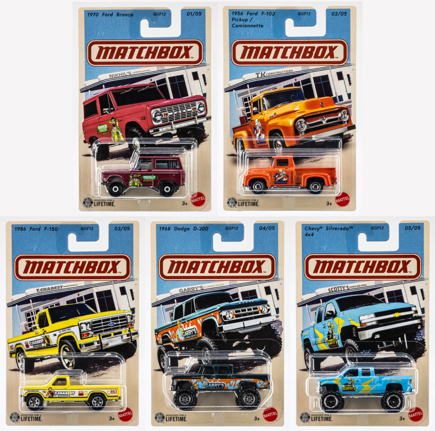 Matchbox - Set 5 veicoli Matchbox 2026 "Truck Series" - Scala 1/64