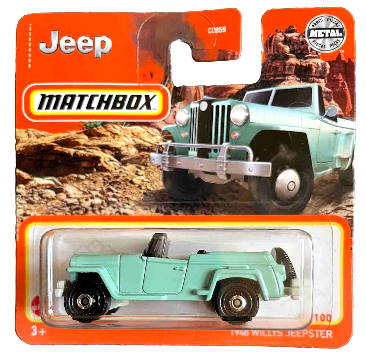 Willys Jeepster 1948 Light Green #67 - Matchbox - Scala 1/64 Circa