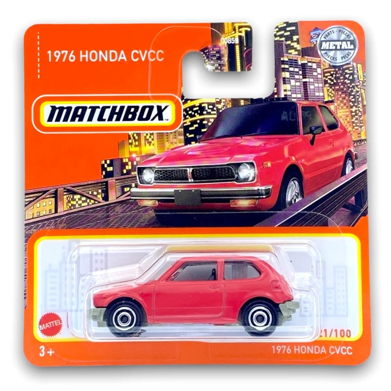 Honda CVCC 1976 Red #21 - Matchbox - Scala 1/64 Circa