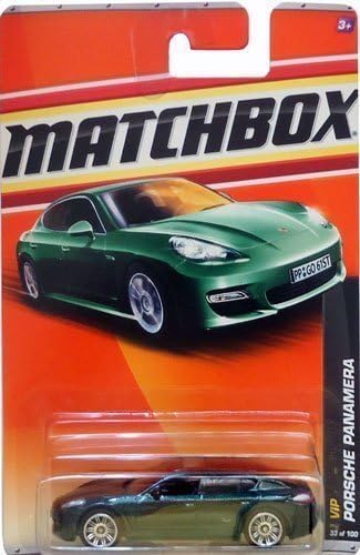 Porsche Panamera VIP Verde Metálico - Caja de cerillas - Escala 1/64 Aprox