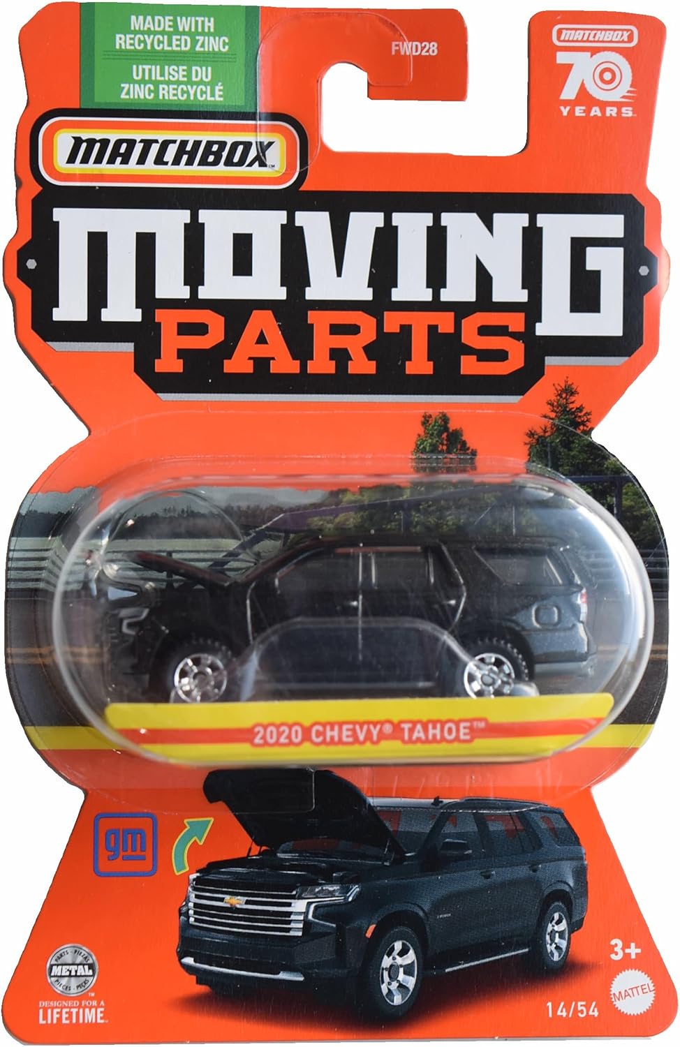 Chevy Tahoe 2020 Negro - Piezas Móviles Matchbox - Escala 1/64 Aprox