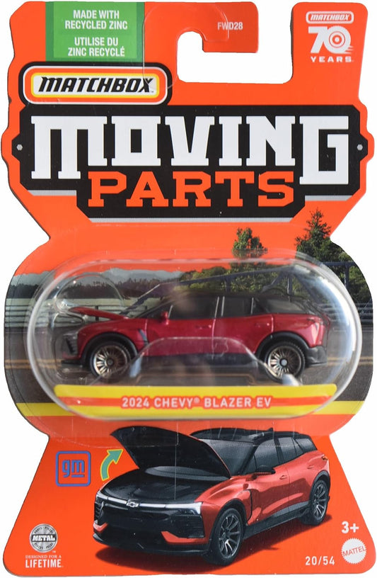 Chevy Blazer EV 2024 Rojo Metálico - Piezas Móviles Matchbox - Escala 1/64 Aprox