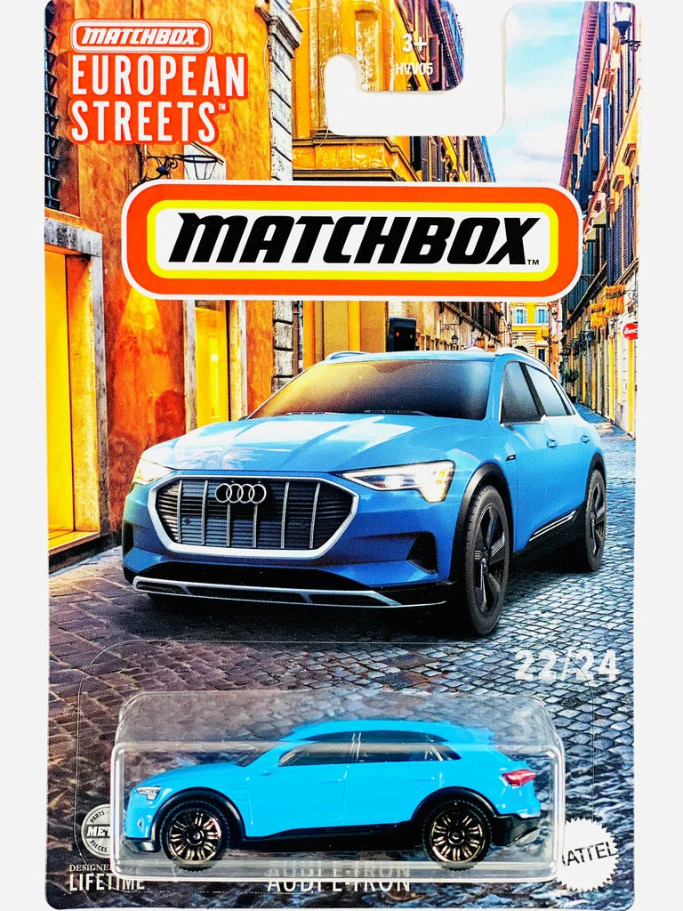 Audi E-Tron Light Blue Series European Streets 22/24 - Matchbox - Scala 1/64 Circa