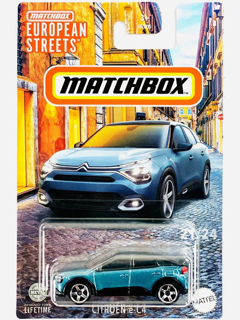 Citroen e-C4 Blue Metallic Series European Streets 21/24  - Matchbox - Scala 1/64 Circa