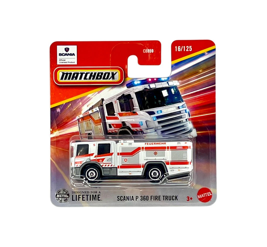 Scania P 360 Fire Truck #16 - Matchbox - Scala 1/64 Circa JBT09