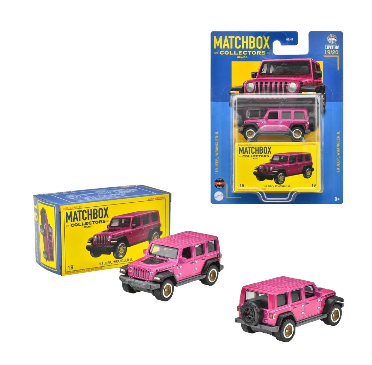 '18 Jeep Wrangler JL Purple 19/20 - Matchbox Collectors - Scala 1/64 Circa