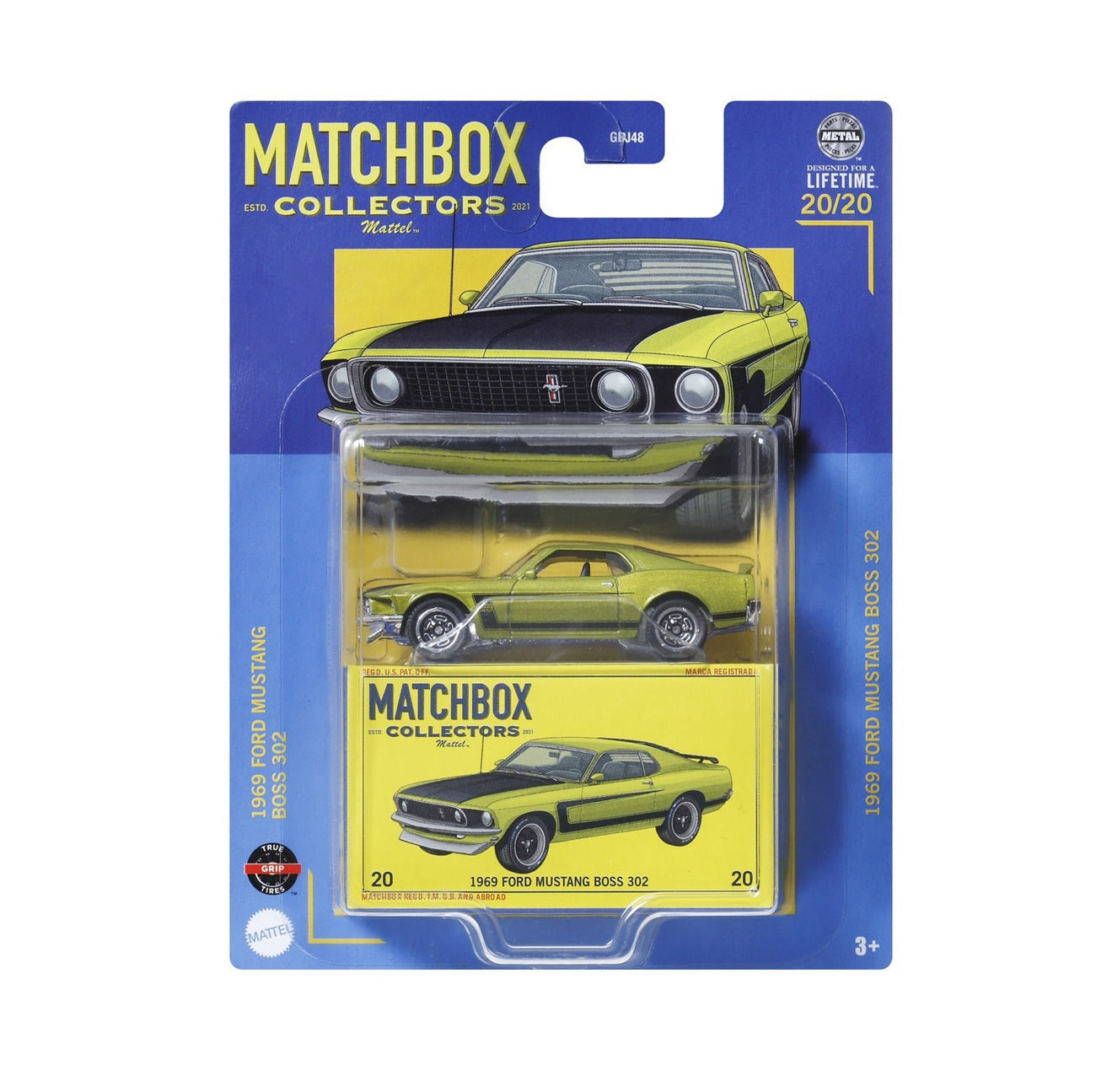 1969 Ford Mustang Boss 302 20/20 - Matchbox Collectors - Scala 1/64 Circa