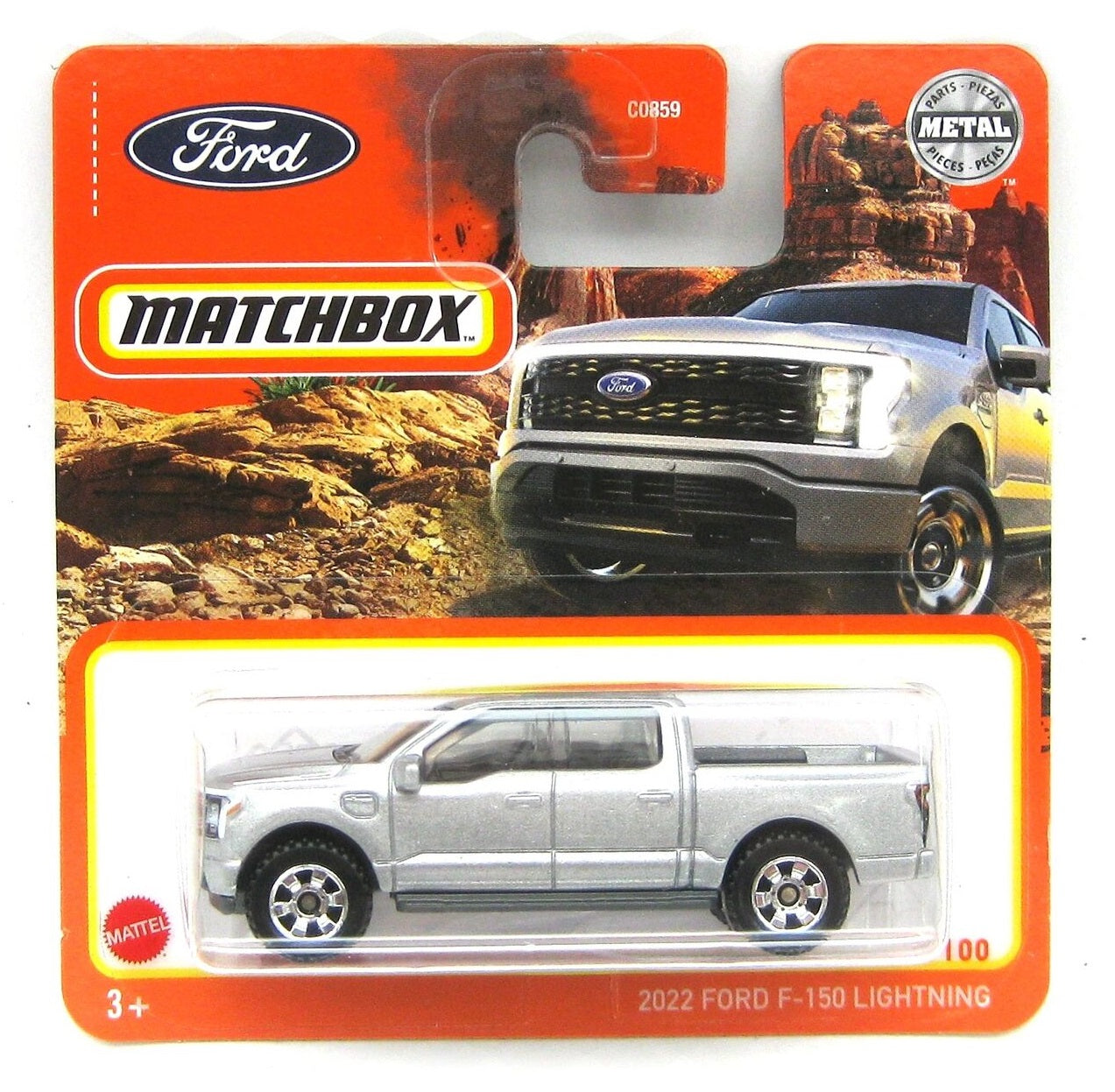 Ford F-150 Lightning Plata #84 - Caja de cerillas - Escala 1/64