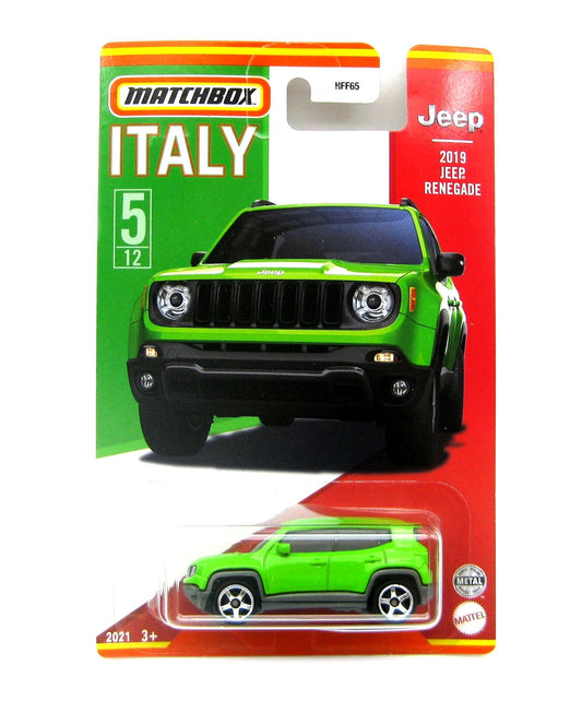 Jeep Renegade 2019 Light Green Italy - Matchbox - Scala 1/64 Circa