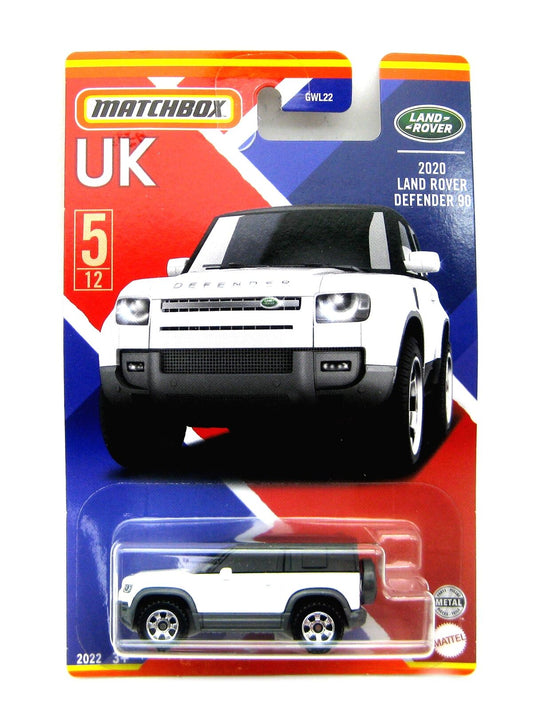 Land Rover Defender 90 2020 White UK - Matchbox - Scala 1/64 Circa