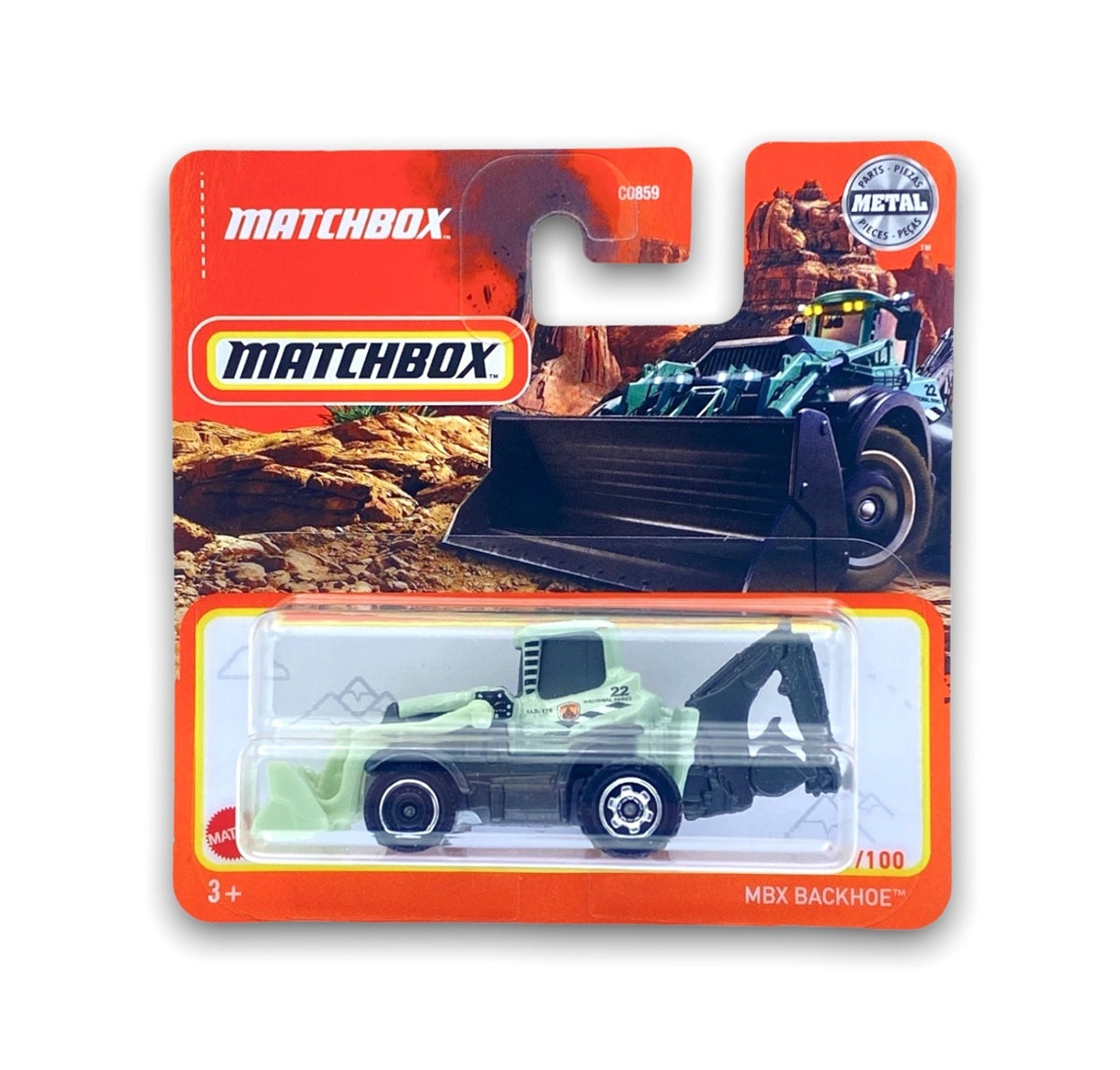 MBX Backhoe Green #29 - Matchbox - Scala 1/64 Circa – Borgeseidea