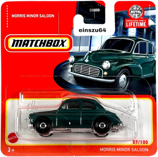 Morris Minor Saloon Verde #57 - Caja de cerillas - Escala 1/64 Aprox.