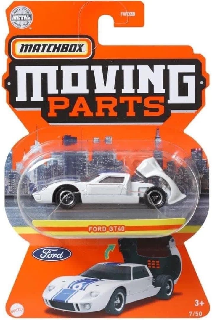 Ford GT40 White - Matchbox Moving Parts - Scala 1/64 Circa