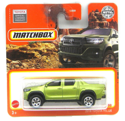 Toyota Hilux 2018 Metallic Green #40 - Matchbox - Scala 1/64 Circa