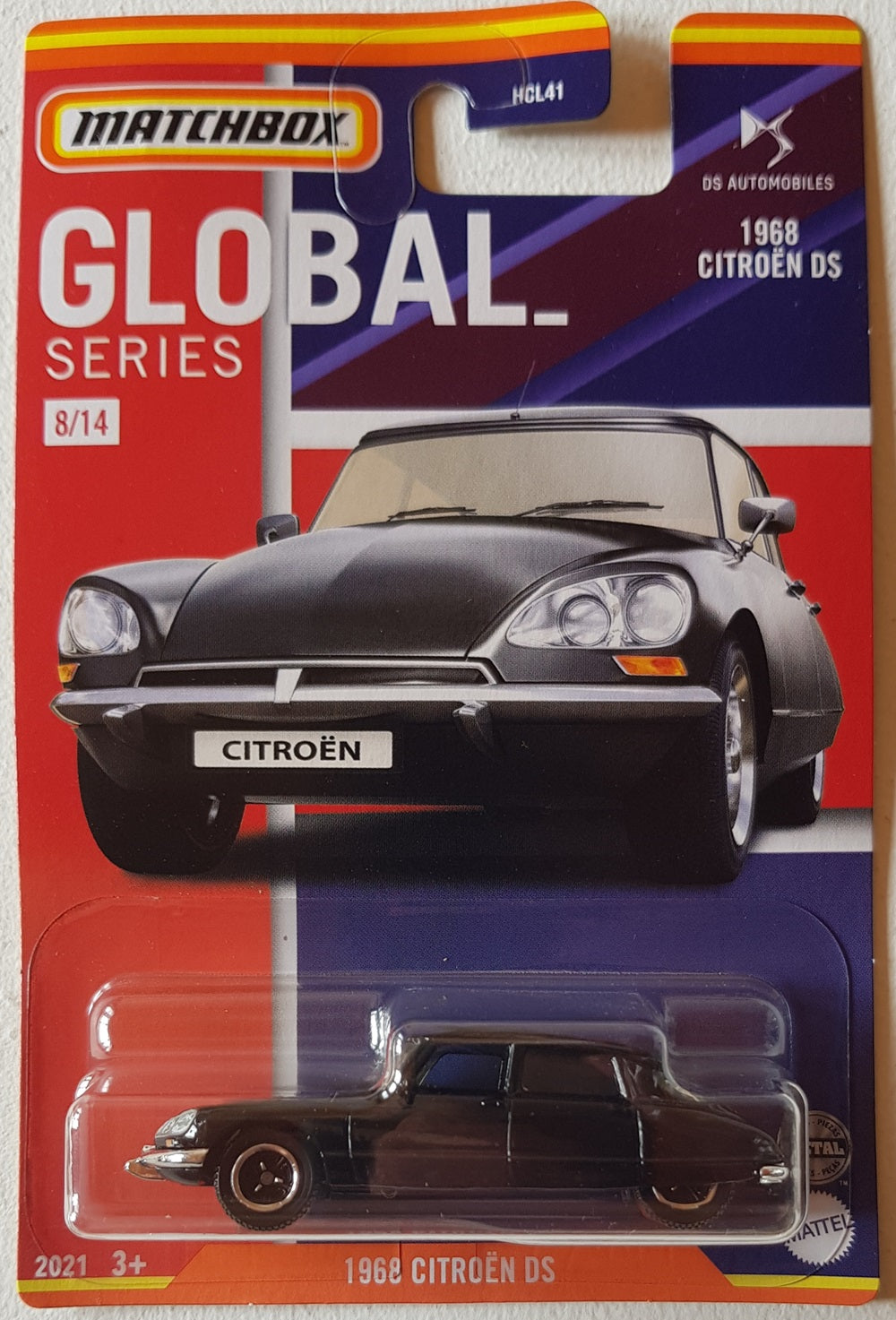 Citroen DS 1968 Negro Global Series - Caja de cerillas - Escala 1/64 Aprox