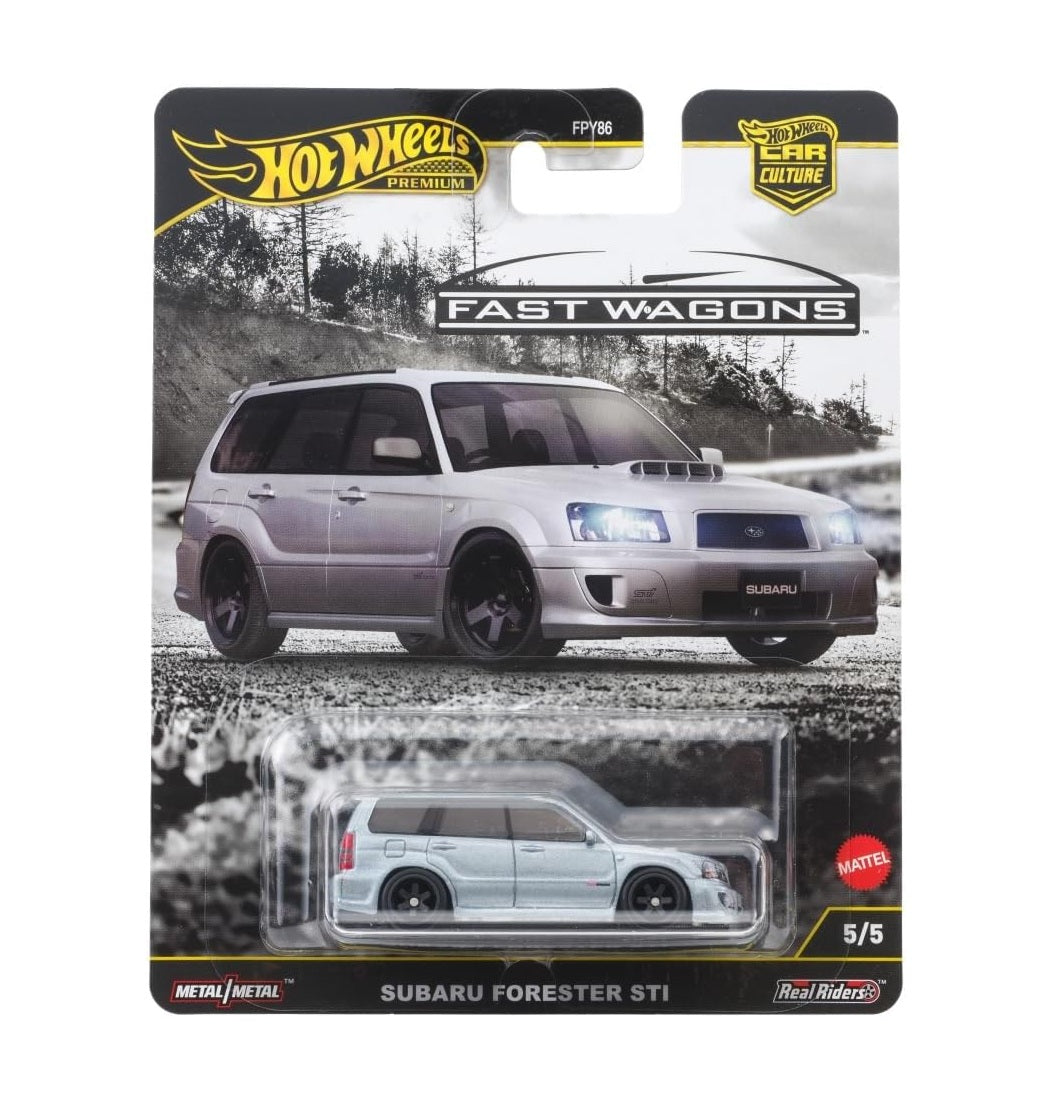 Subaru Forester STI Silver Fast Wagons Series - Series Car Culture - Hot Wheels Premium - Scala 1/64
