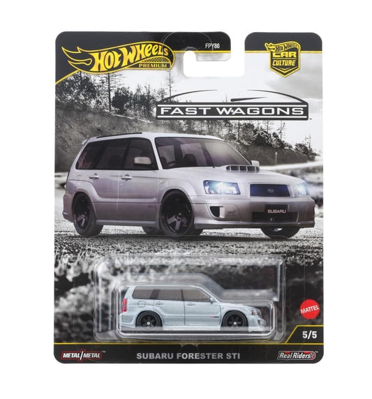 Subaru Forester STI Silver Fast Wagons Series - Series Car Culture - Hot Wheels Premium - Scala 1/64