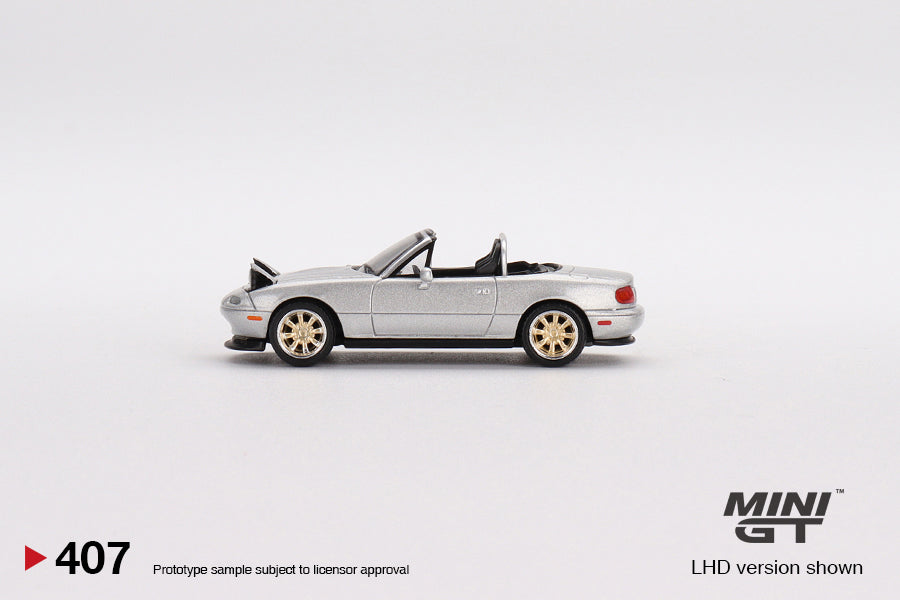 Mazda Miata MX-5 (NA) Tuned Version Silver Stone Metallic Silver - Mini GT - Scala 1/64 MGT00407