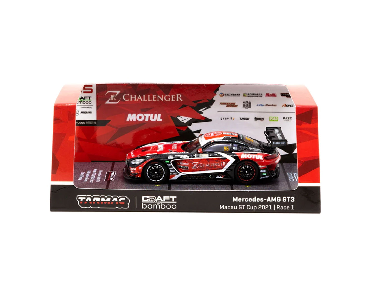 Mercedes-AMG GT3 Macau GT Cup 2021-Race 1 Craft-Bamboo Racing - Tarmac Works HOBBY64 - Scala 1/64 T64-062-21MGP95A
