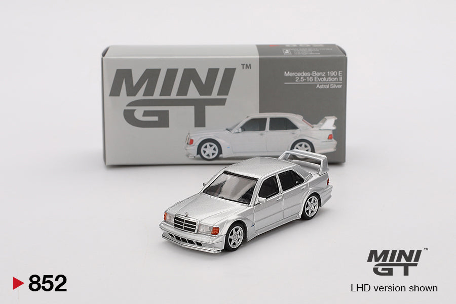 Mercedes-Benz 190E 2.5-16 Evolution II Astral Silver - Mini GT - Scala 1/64 MGT00852-L