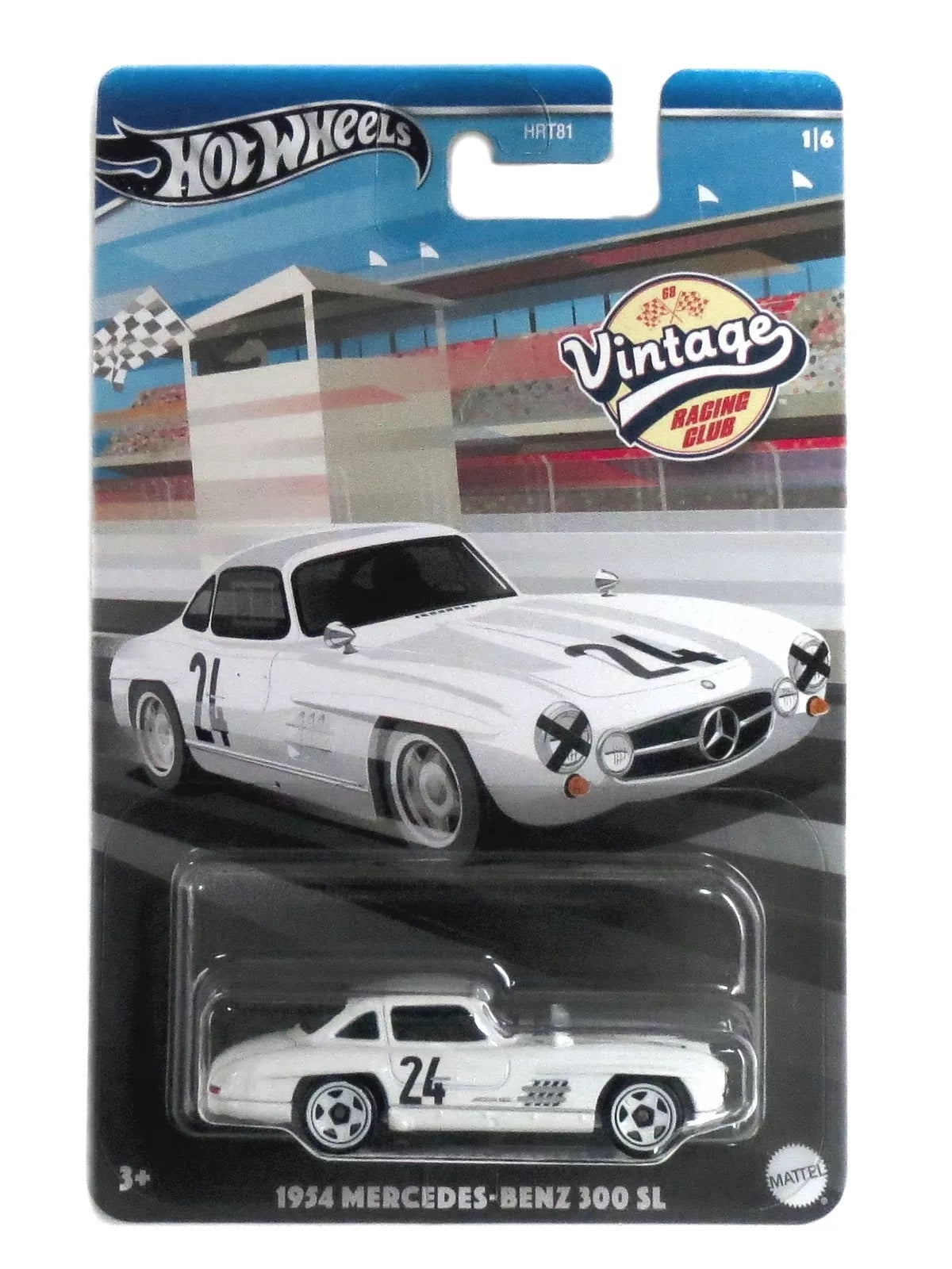 1954 Mercedes Benz 300 SL White Vintage Racing Club - Hot Wheels - Scala 1/64