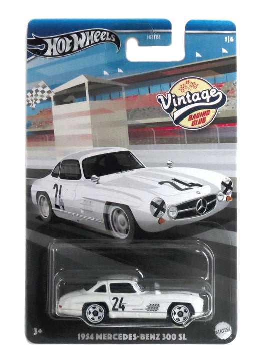 1954 Mercedes Benz 300 SL Blanco Vintage Racing Club - Hot Wheels - Escala 1/64