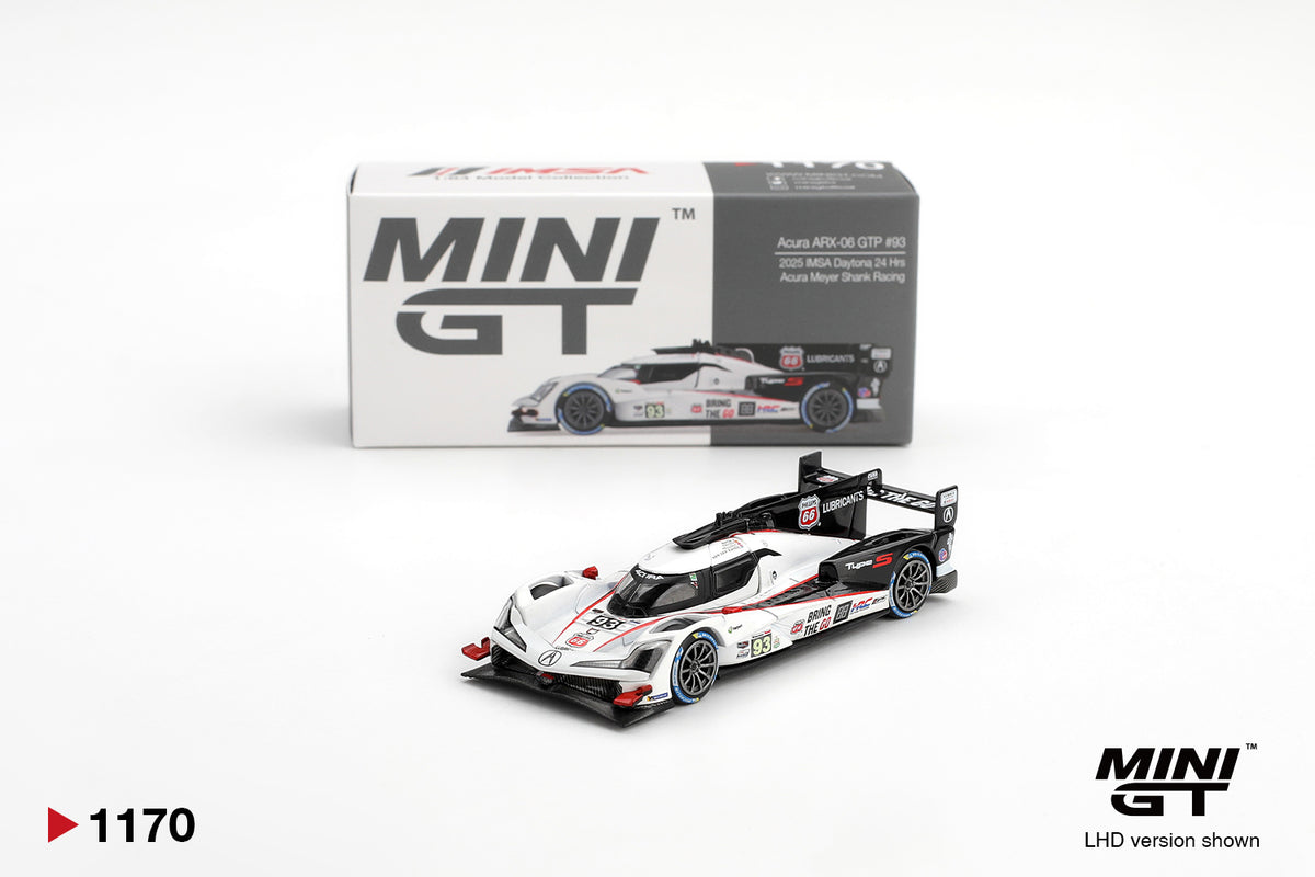 Acura ARX-06 GTP #93 Acura Meyer Shank Racing Daytona 24 Hrs 2025 - Mini GT - Scala 1/64 MGT01170-BL Blister Packaging