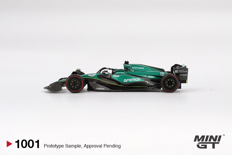 Aston Martin AMR24 #18 Lance Stroll F1 Bahrain GP 2024 - Mini GT - Scala 1-64 MGT01001-BL Blister Packaging