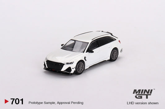 Audi ABT RS6-R Glacier White Metallic - Mini GT - Scala 1/64 MGT00701-R RHD