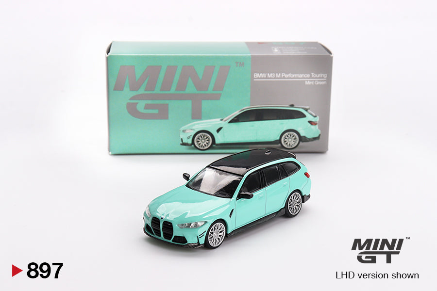 BMW M3 Touring (G81) M Perfomance Mint Green 2022 - Mini GT - Scala 1/64 MGT00897-L