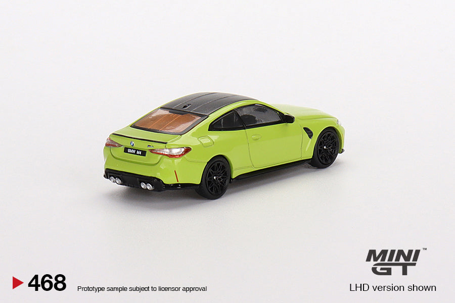 BMW M4 Competition (G82) San Paulo Yellow - Mini GT - Scala 1/64 MGT00468-R RHD