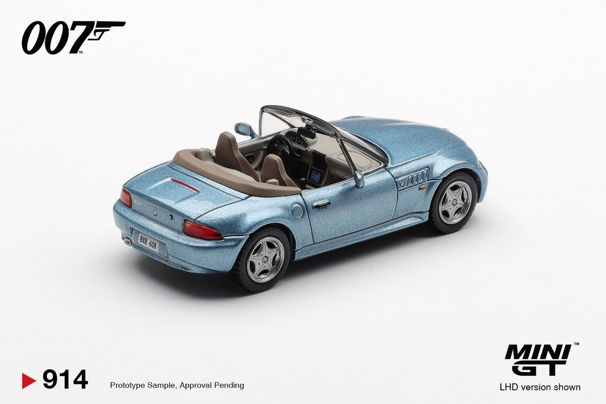 BMW Z3 Goldeneye 007 James Bond 1995 - Mini GT - Scala 1/64 MGT00914-007J Japanese Packaging