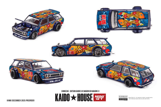 Datsun 510 WAGON KOI WAGON V1 1969 - Mini GT - Kaido House - Scala 1/64 KHMG248