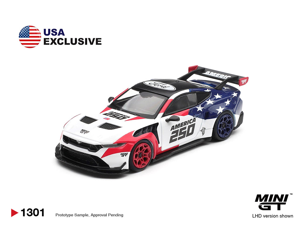 Ford Mustang GTD America 250 USA Exclusive LHD - Limited Edition – Mini GT - Mijo Exclusives - Scala 1/64 MGT01301-BL