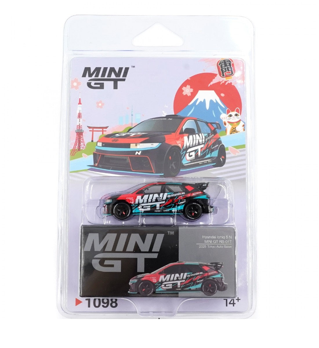 Hyundai Ioniq 5N MINI GT RS-01T 2025 Tokyo Auto Salon - Mini GT - Scala 1/64 MGT01098-BL Blister Packaging